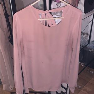 Mauve Pink Blouse w/ Open Back